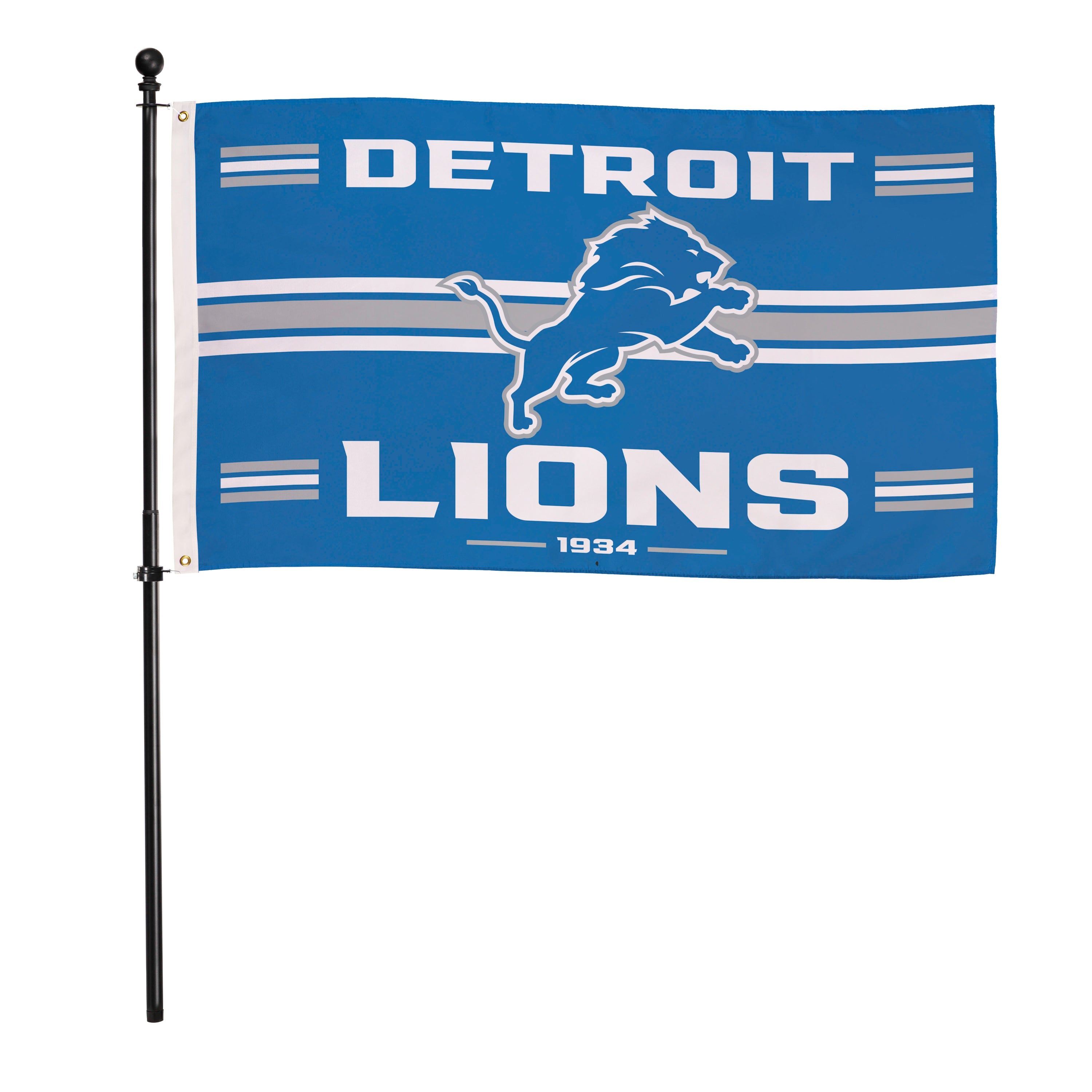 Detroit Lions Single Sided Flag w/ 2 Grommets, 3'x5'