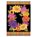 Fleur Of Mums Applique House Flag