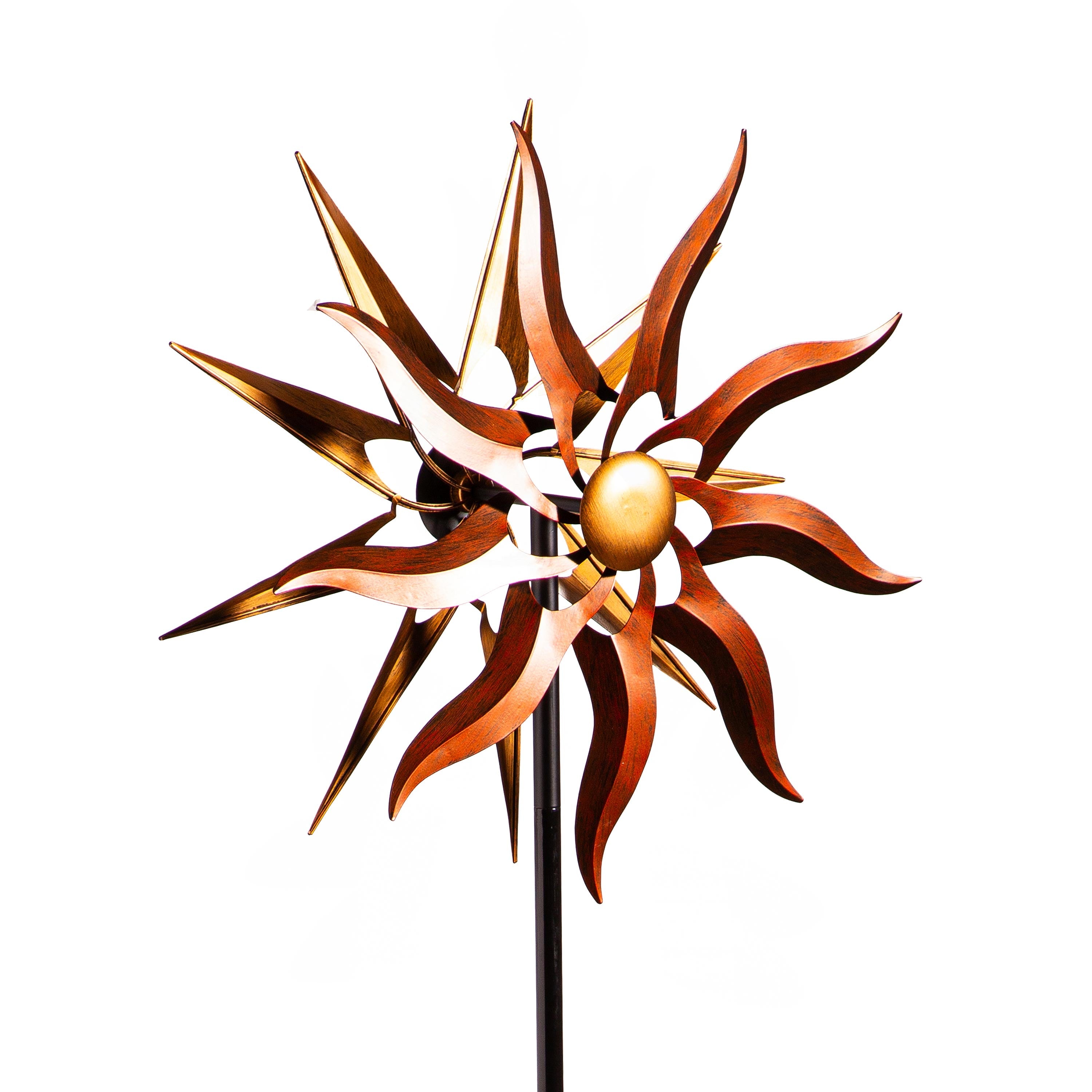 Metal Wind Spinner, Sun Rays, 75"H