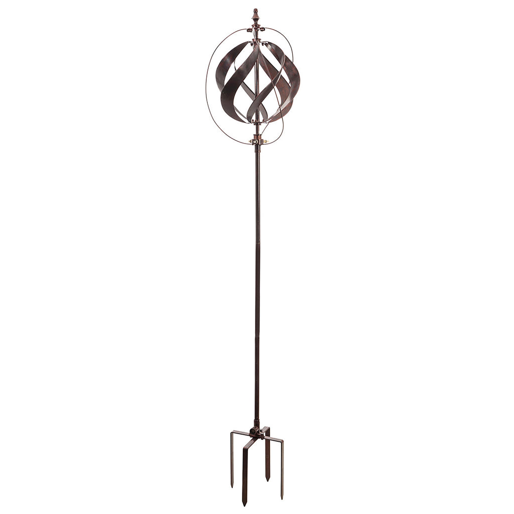 85.5"H Misting Wind Spinner, Copper Sphere