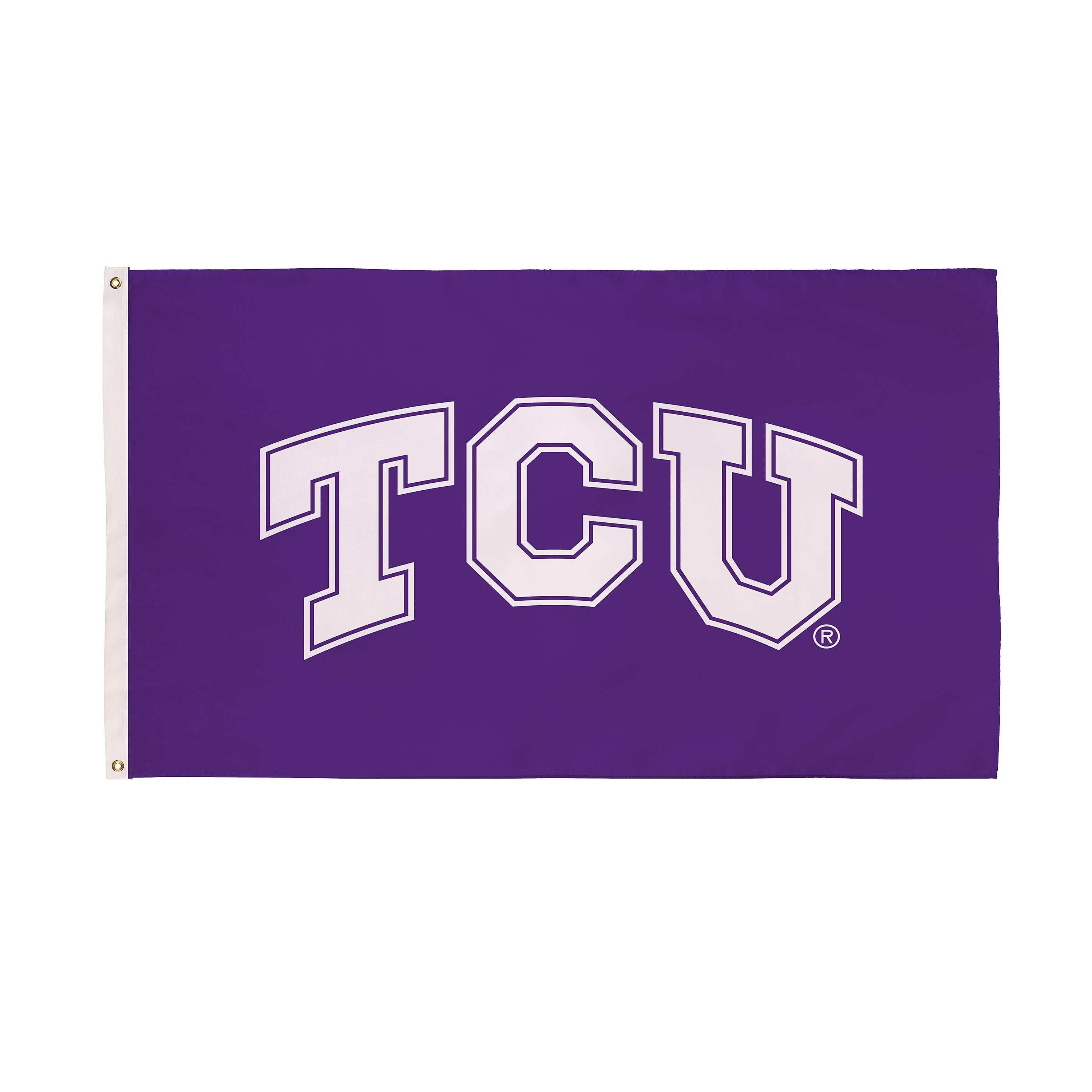 Texas Christian University Single Sided Flag w/ 2 Grommets, 3'x5'
