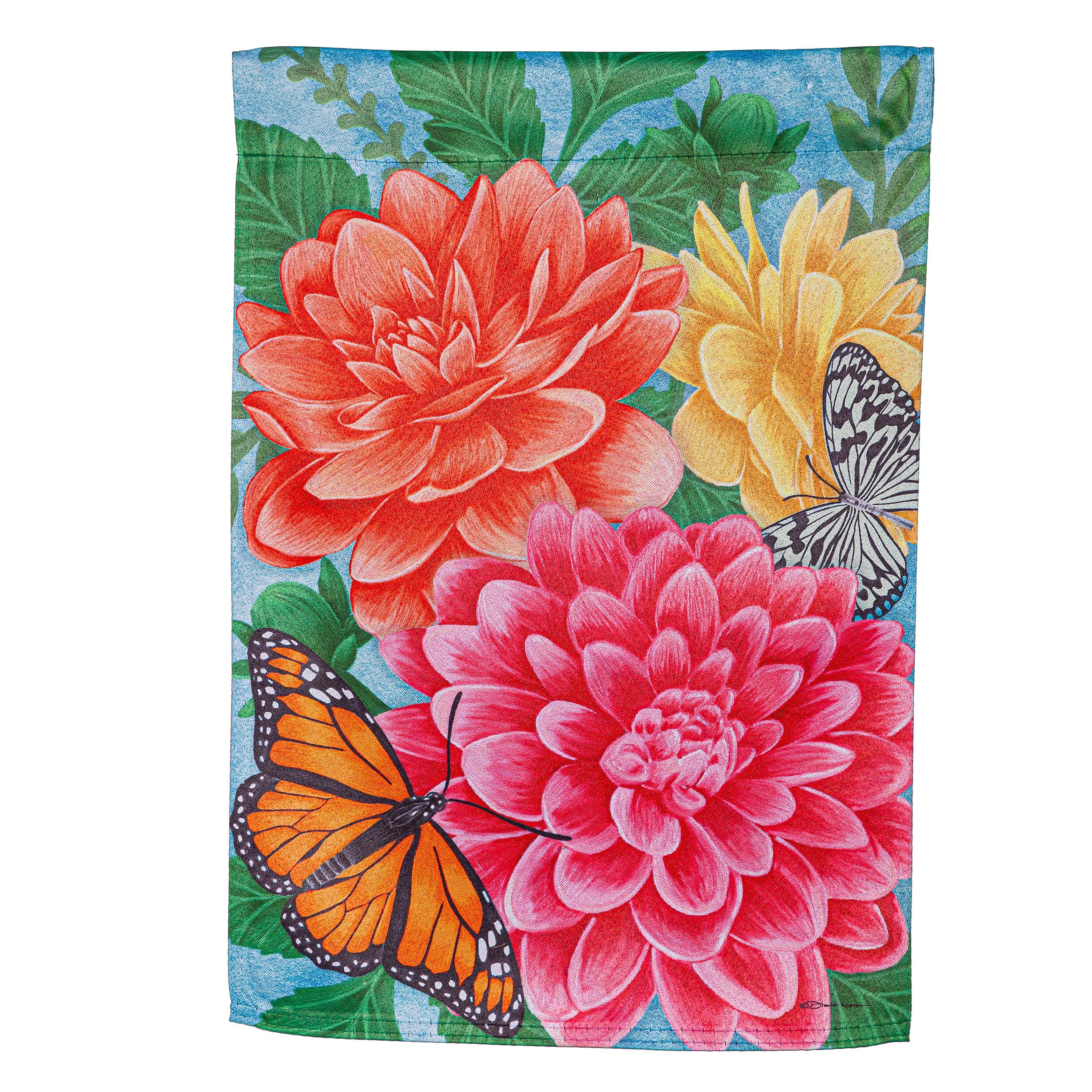 Bonnies Garden Suede Garden Flag