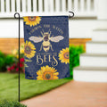 Cottage Garden Pardon the Weeds I'm Feeding The Bee's Suede Garden Flag
