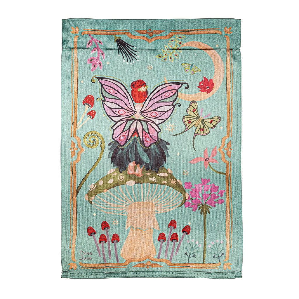 Fairy Wonderland Reversible Lustre Garden Flag
