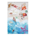 Seashells By The Shore Burlap House Flag