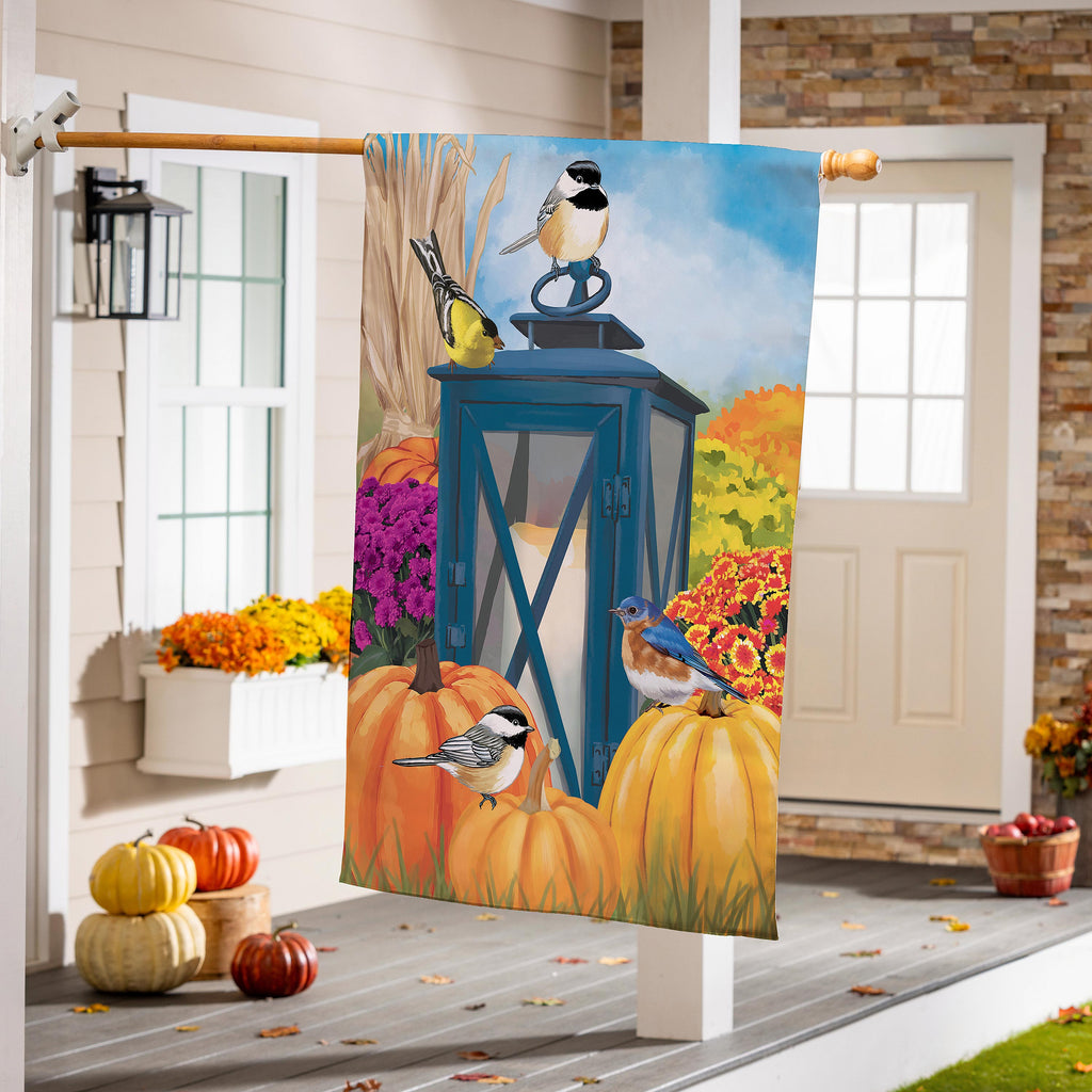 Harvest Lantern Suede House Flag