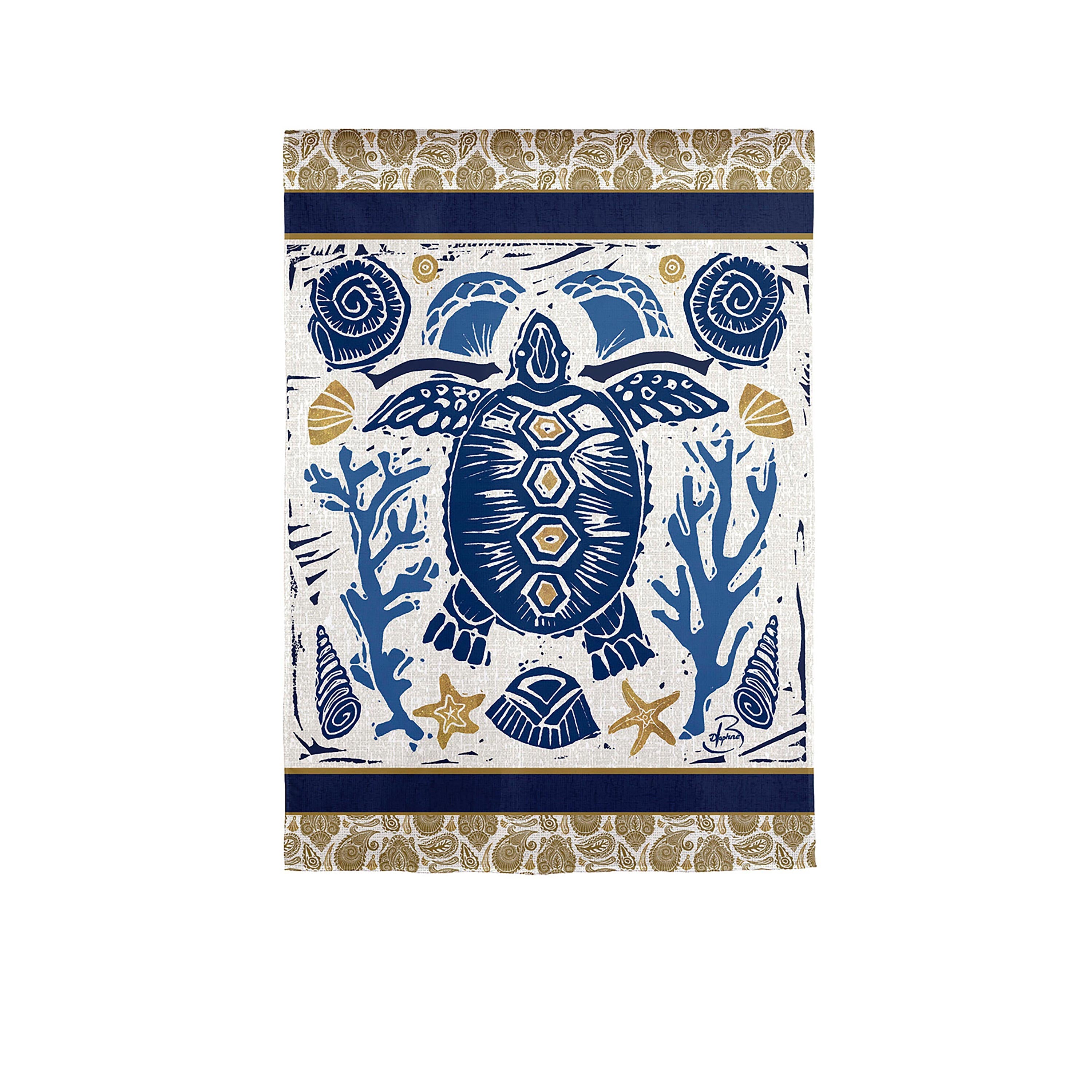 Primitive Sea Garden Suede Flag