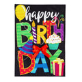 Happy Birthday Burlap Garden Flag