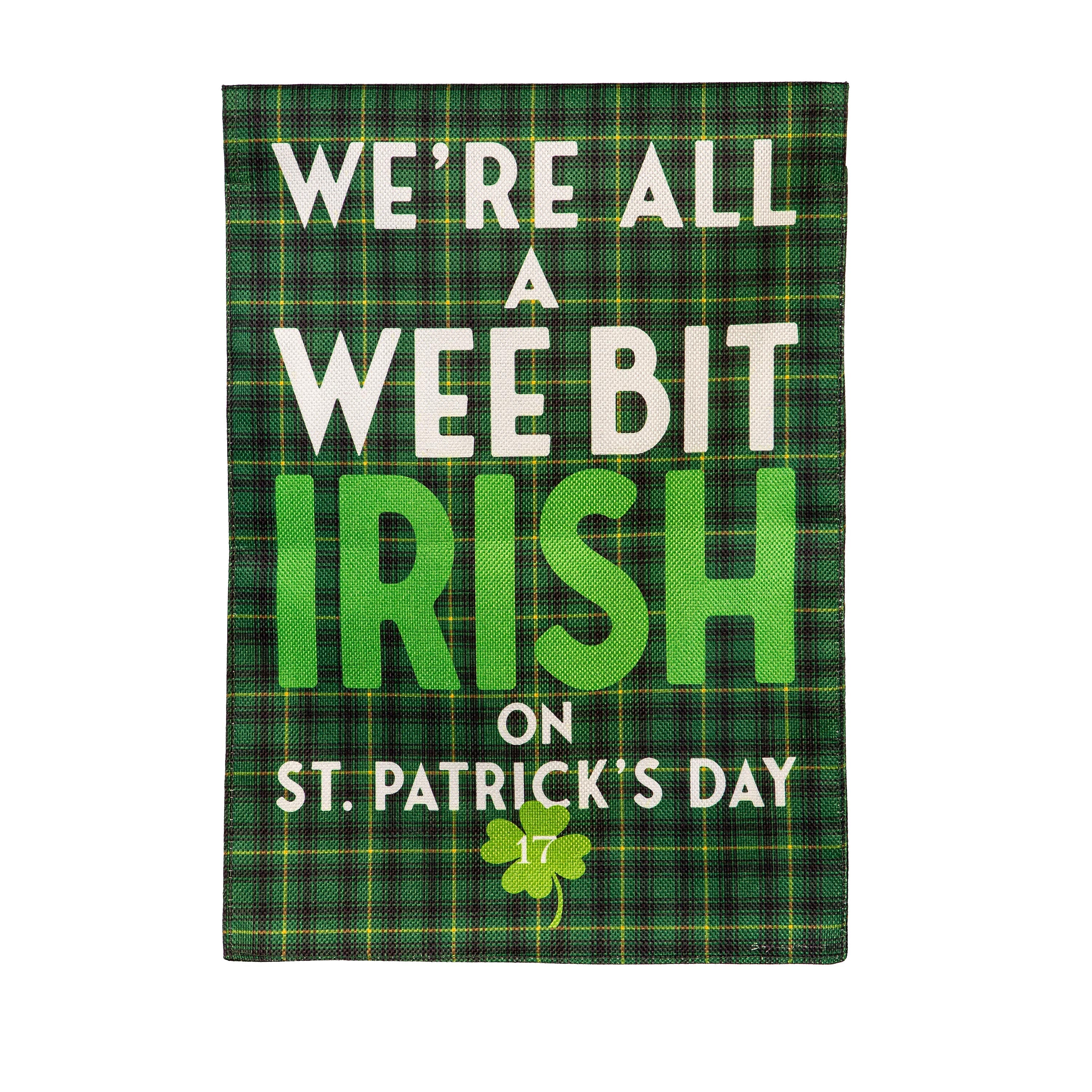Wee Bit Irish Burlap Garden Flag