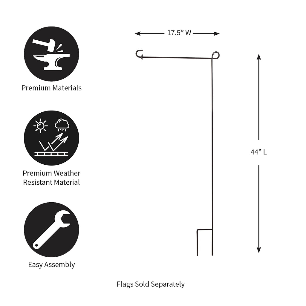 Black Garden Flag Stand