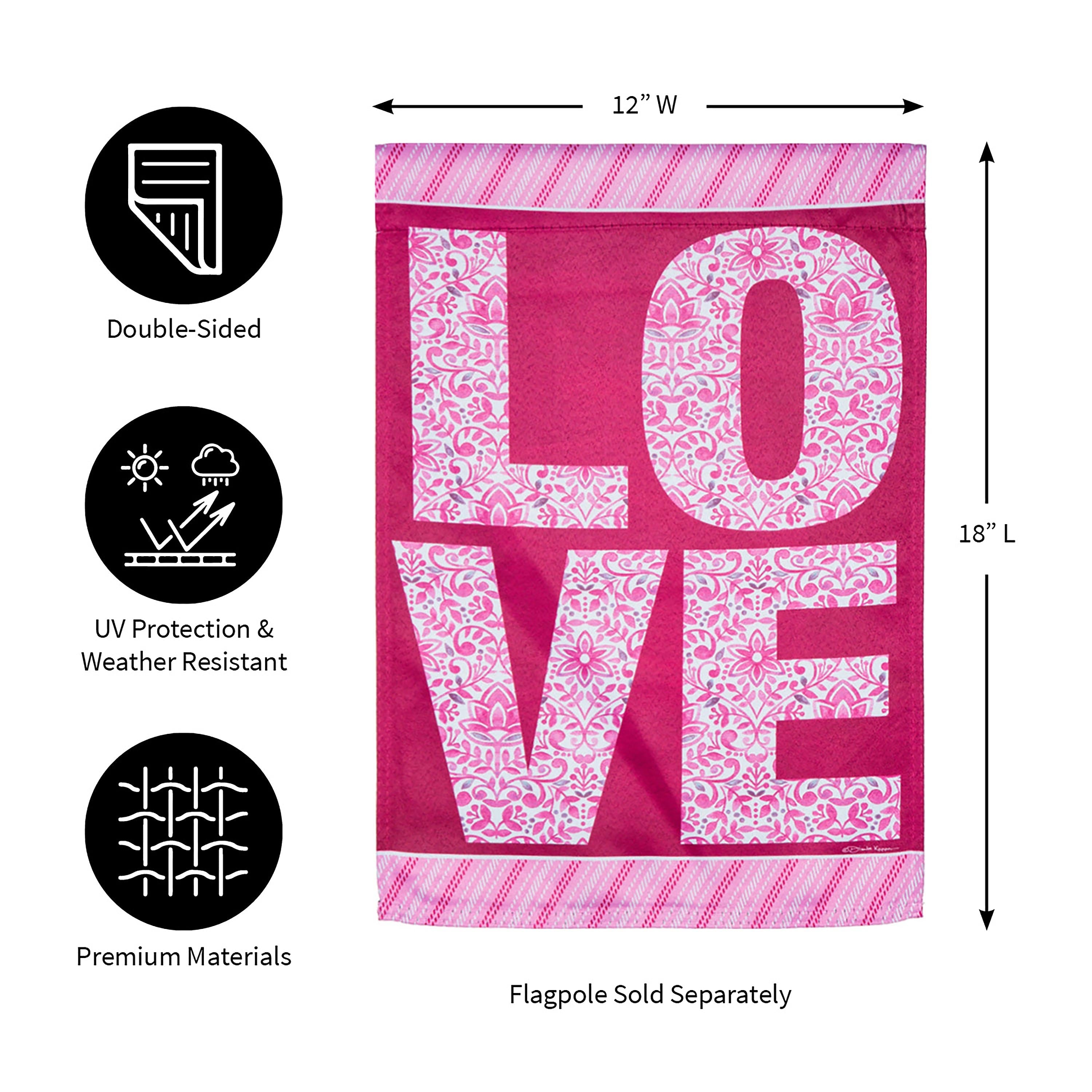 Love Suede Garden Flag