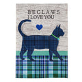Beclaws I Love You Burlap House Flag