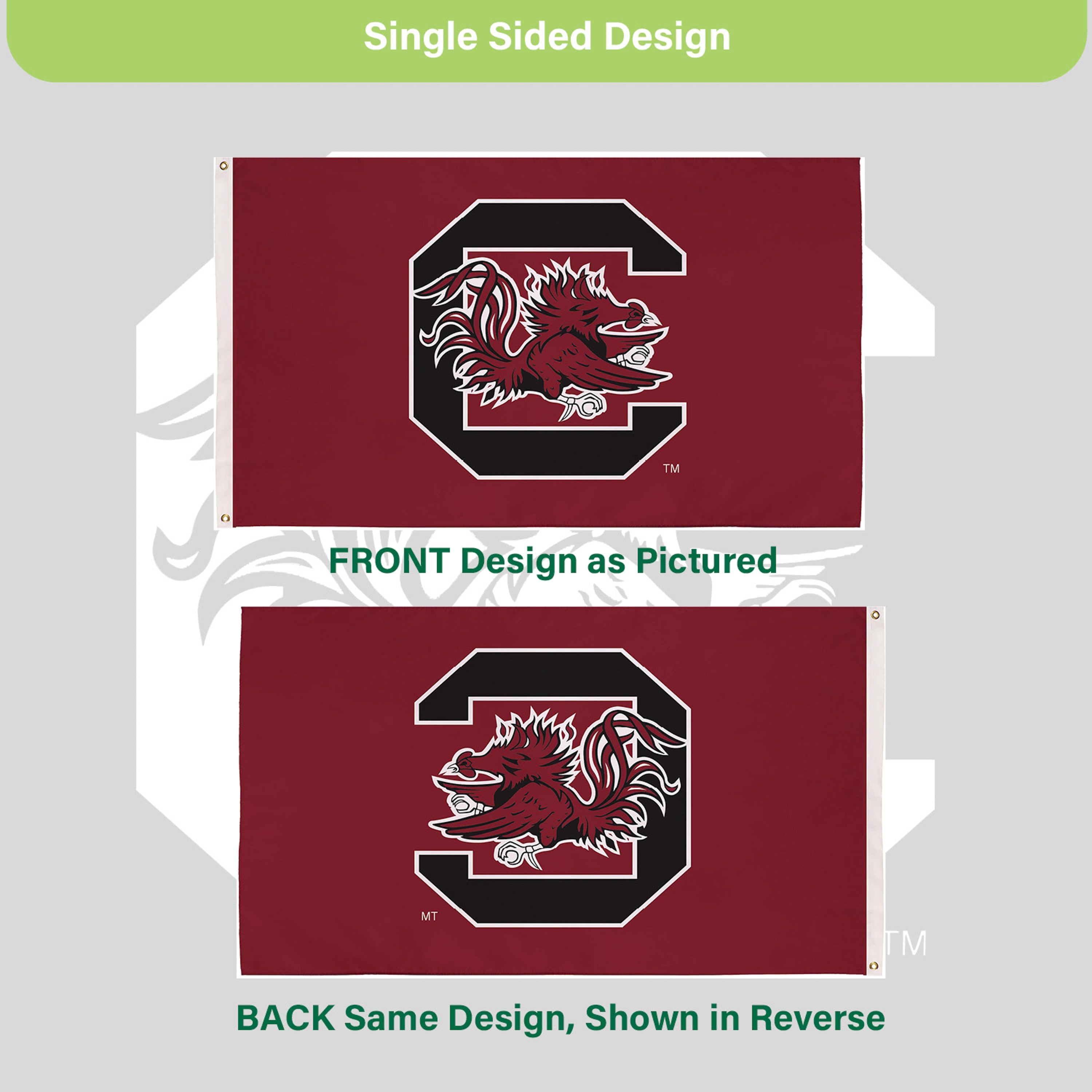 University of South Carolina Single Sided Estate Flag with 2 Grommets, 3'x5'