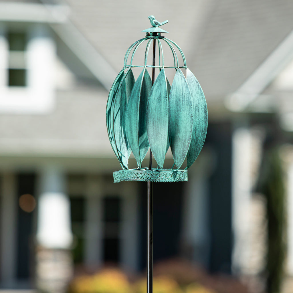 Bird Cage Wind Spinner 68"H
