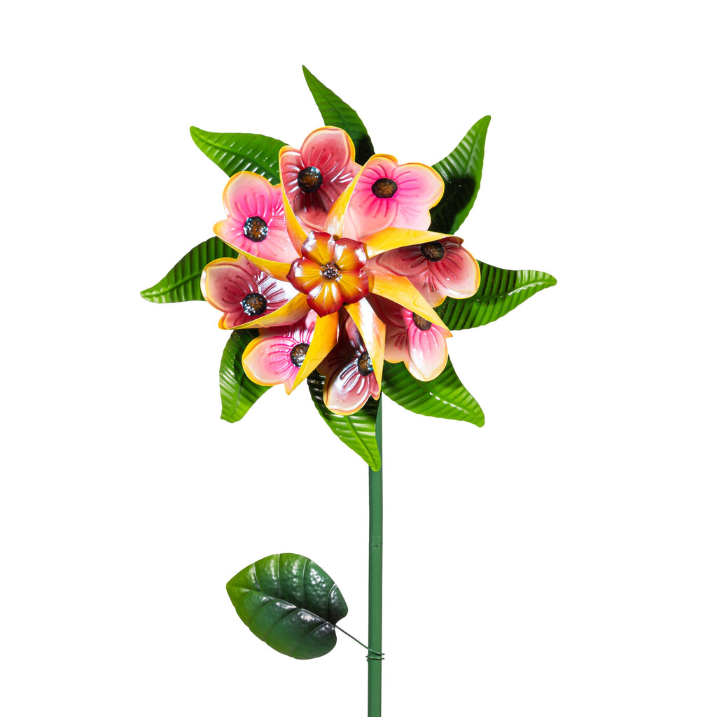 Bright Blossom Wind Spinner Stake 60"H