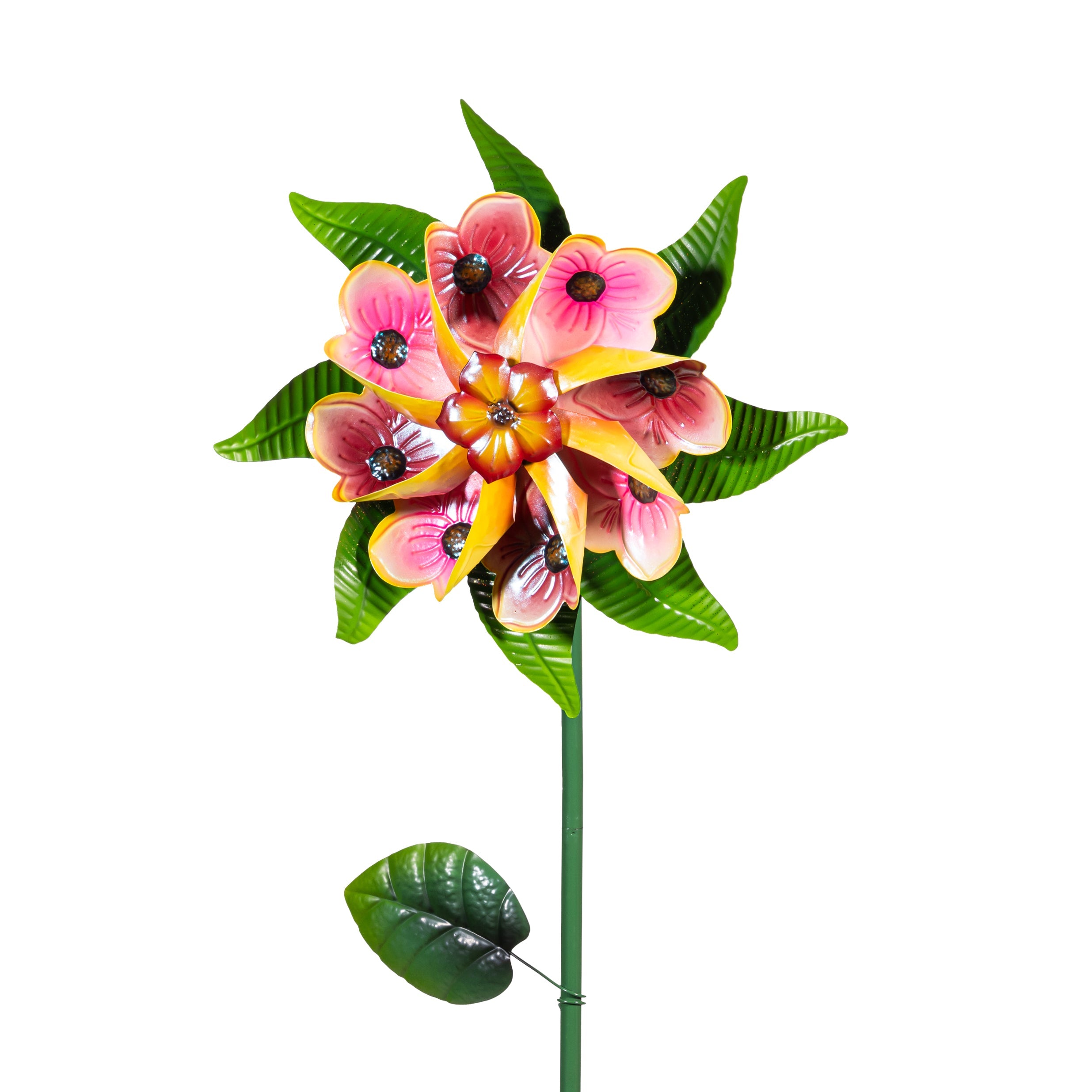 Bright Blossom Wind Spinner Stake 60"H