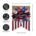 Patriotic Banner Welcome Garden Burlap Flag