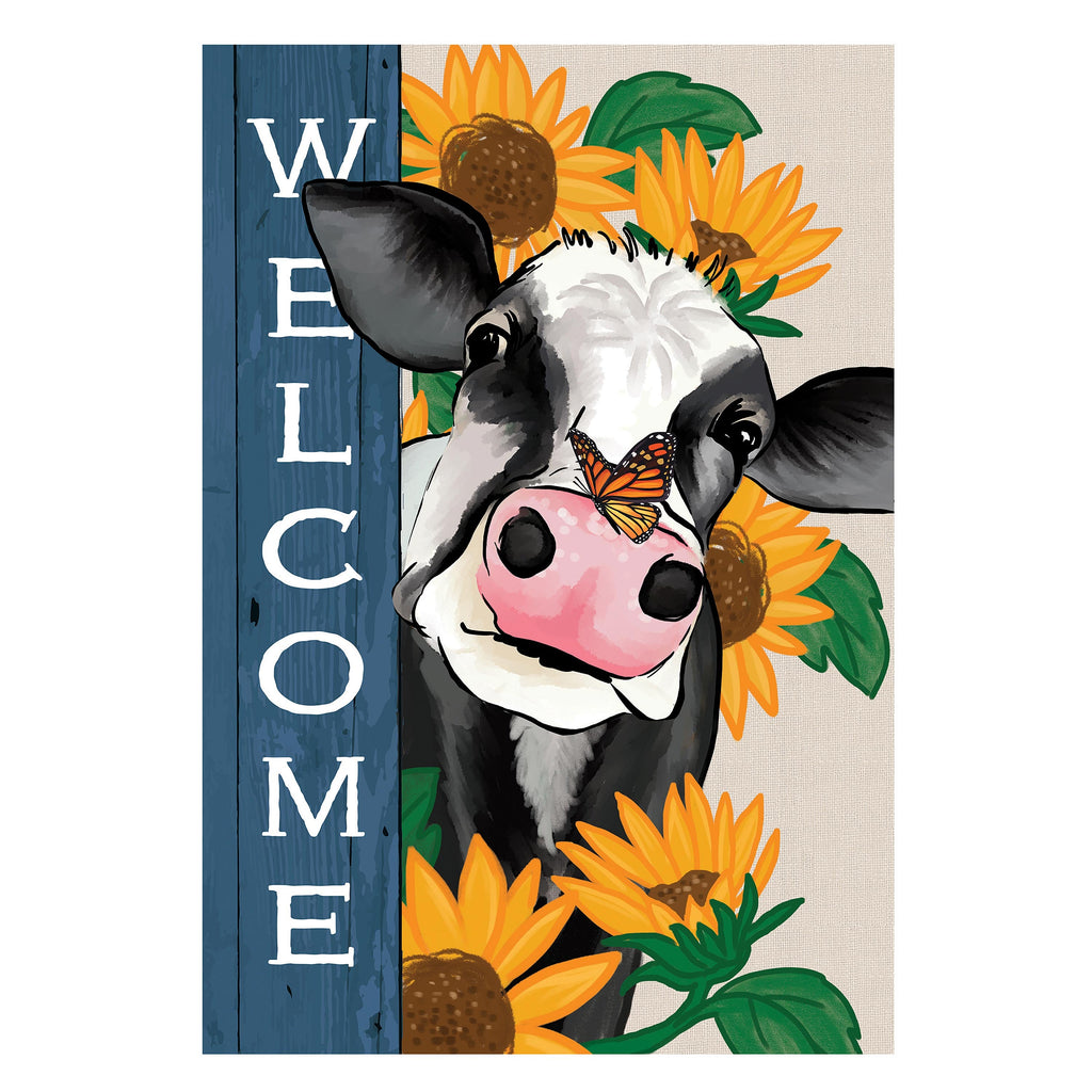 Mooove Over For Fall Suede House Flag