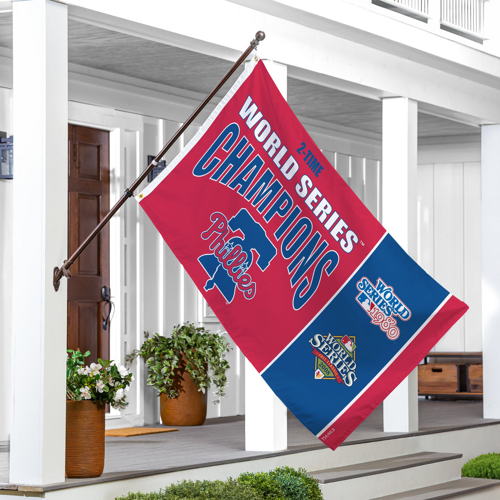 Philadelphia Phillies Single Sided Flag w/ 2 Grommets, 3'x5' Multi Win Flag