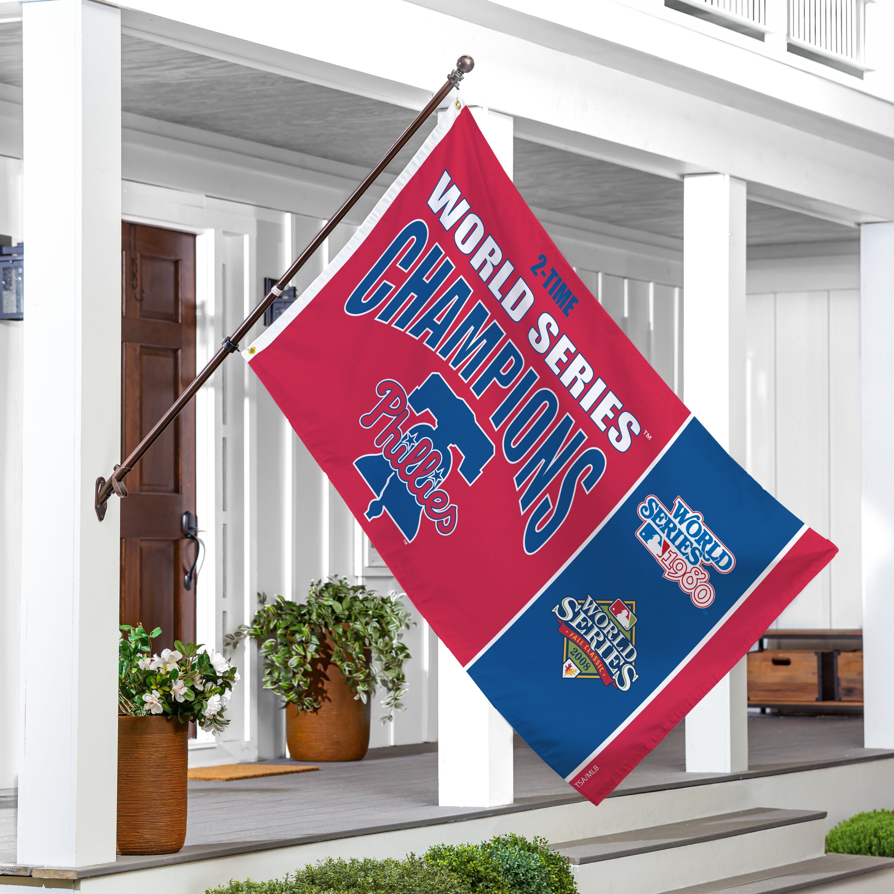 Philadelphia Phillies Single Sided Flag w/ 2 Grommets, 3'x5' Multi Win Flag