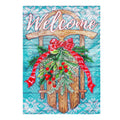 Welcome Sled Moire House Flag