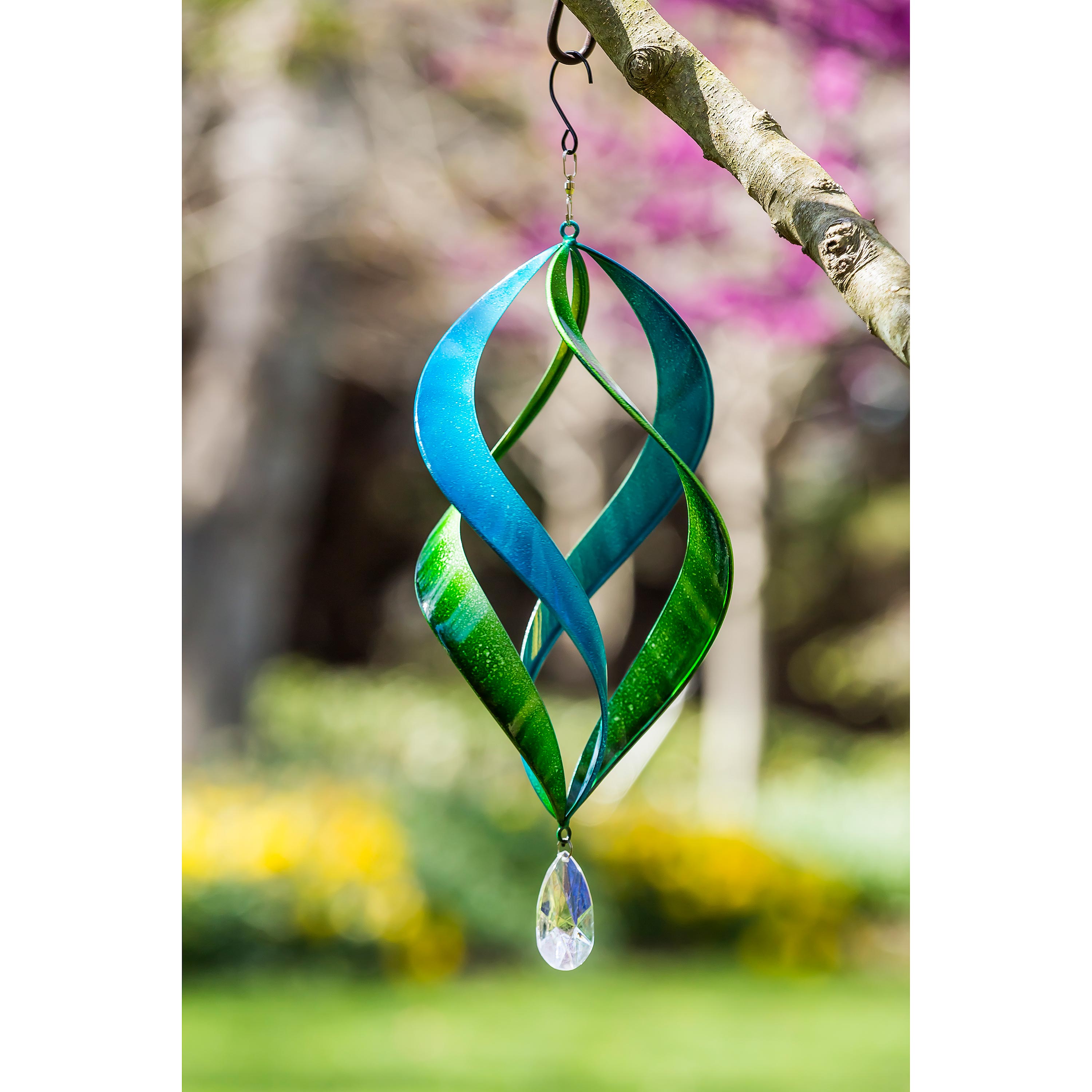 20" Kinetic Hanging Spinner, Blue/Green