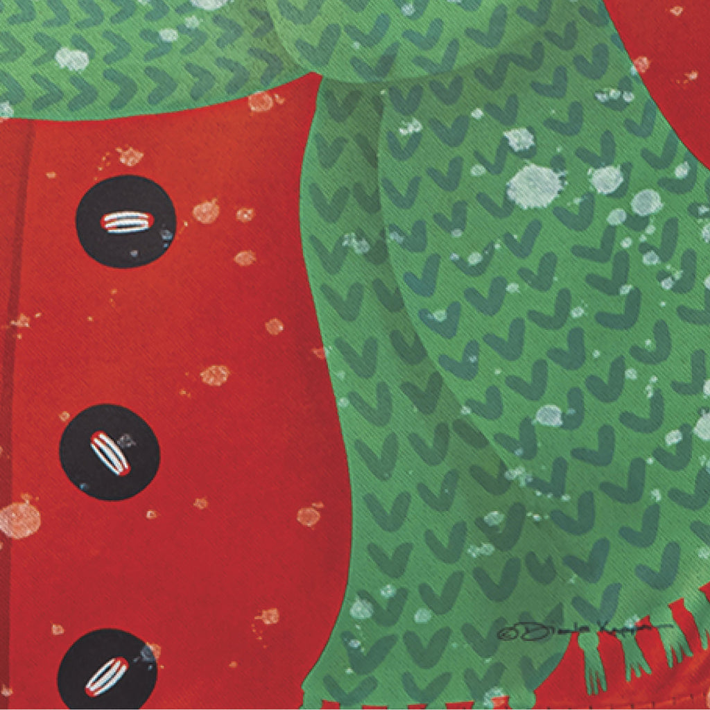Happy Snowman Suede Garden Flag