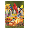 Flock Of Pumpkins Suede House Flag