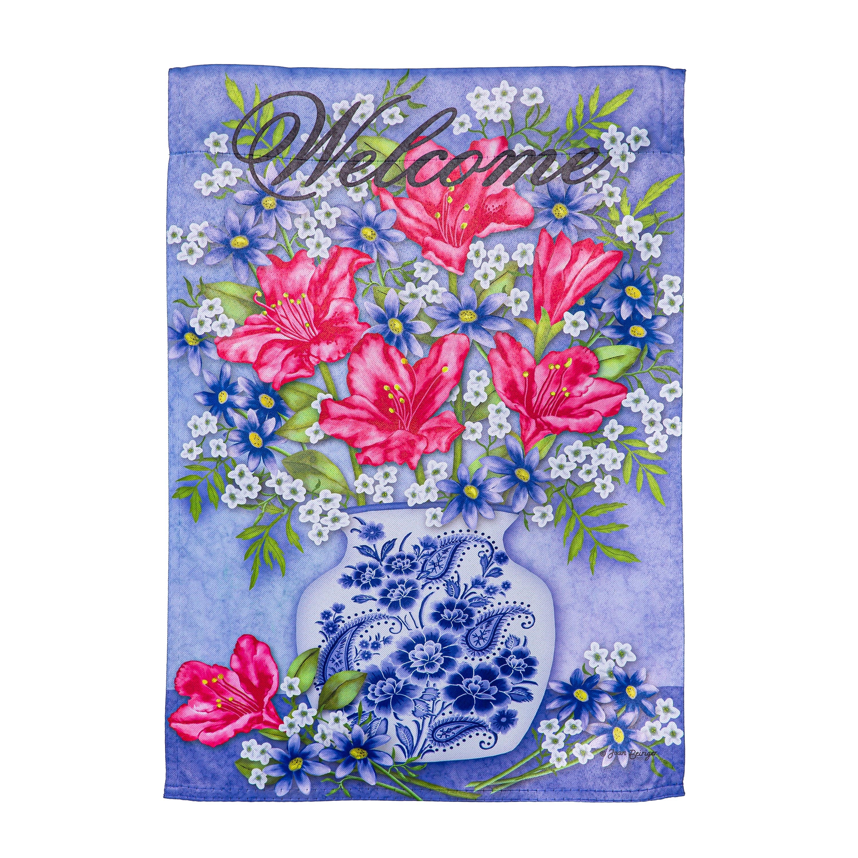 Early Azaleas Suede Garden Flag