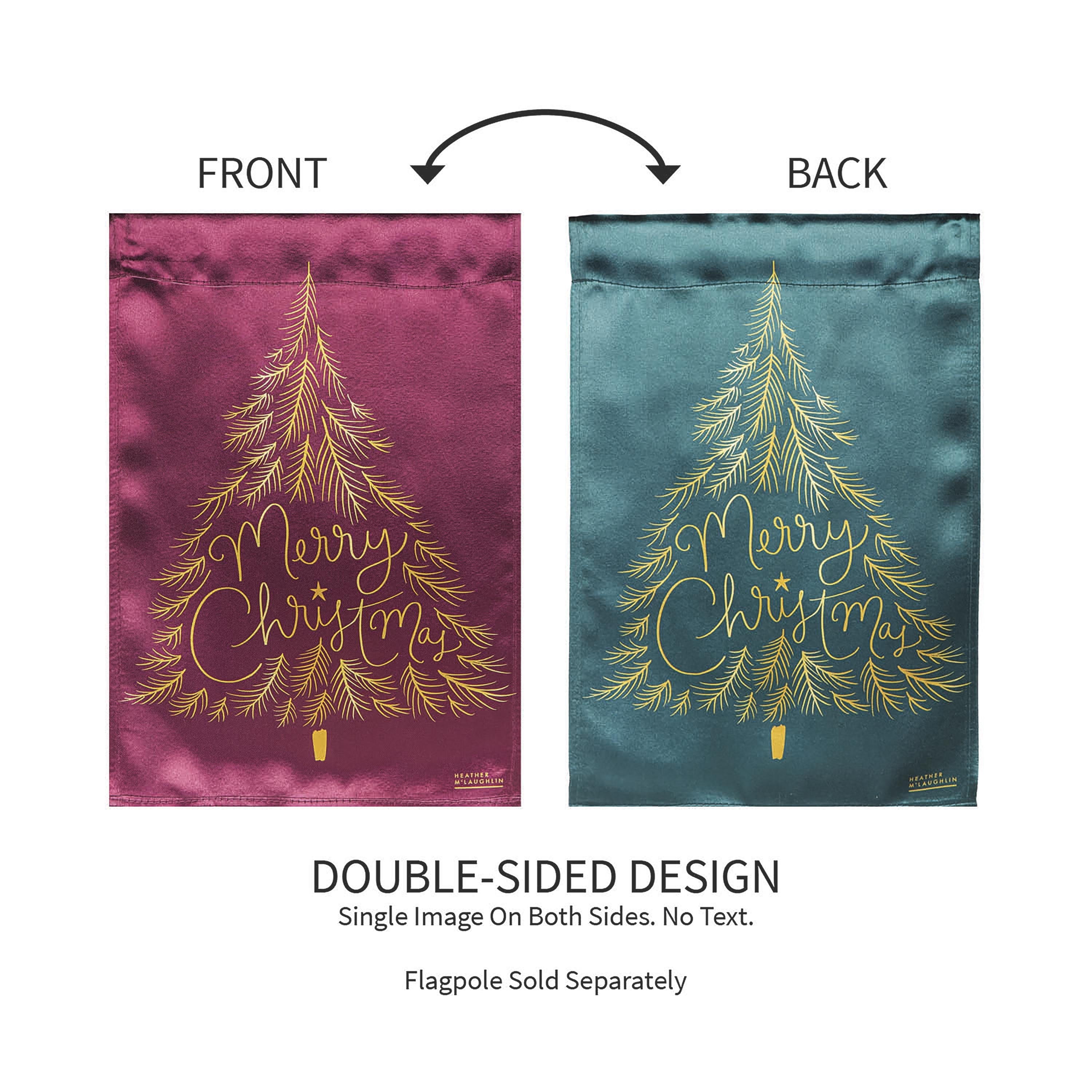 Trees Reversible Lustre Garden Flag