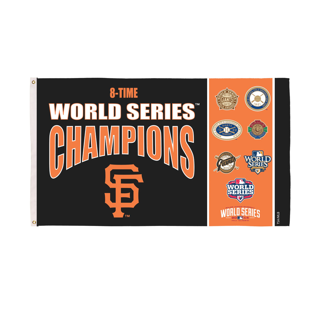 San Francisco Giants Single Sided Flag w/ 2 Grommets, 3'x5' Multi Win Flag
