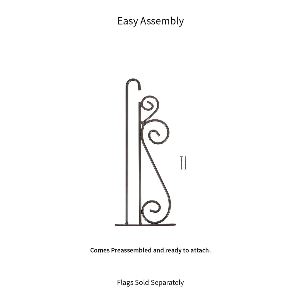 Swirl Wall-Mount Garden Flag Hanger