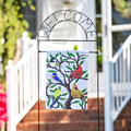 Songbirds in Tree of Life Trelis Garden Applique Flag