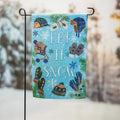 Let It Snow Suede Garden Flag