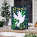 Peace On Earth Applique Garden Flag