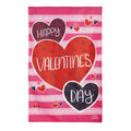 Happy Valentine's Day Hearts Burlap House Flag