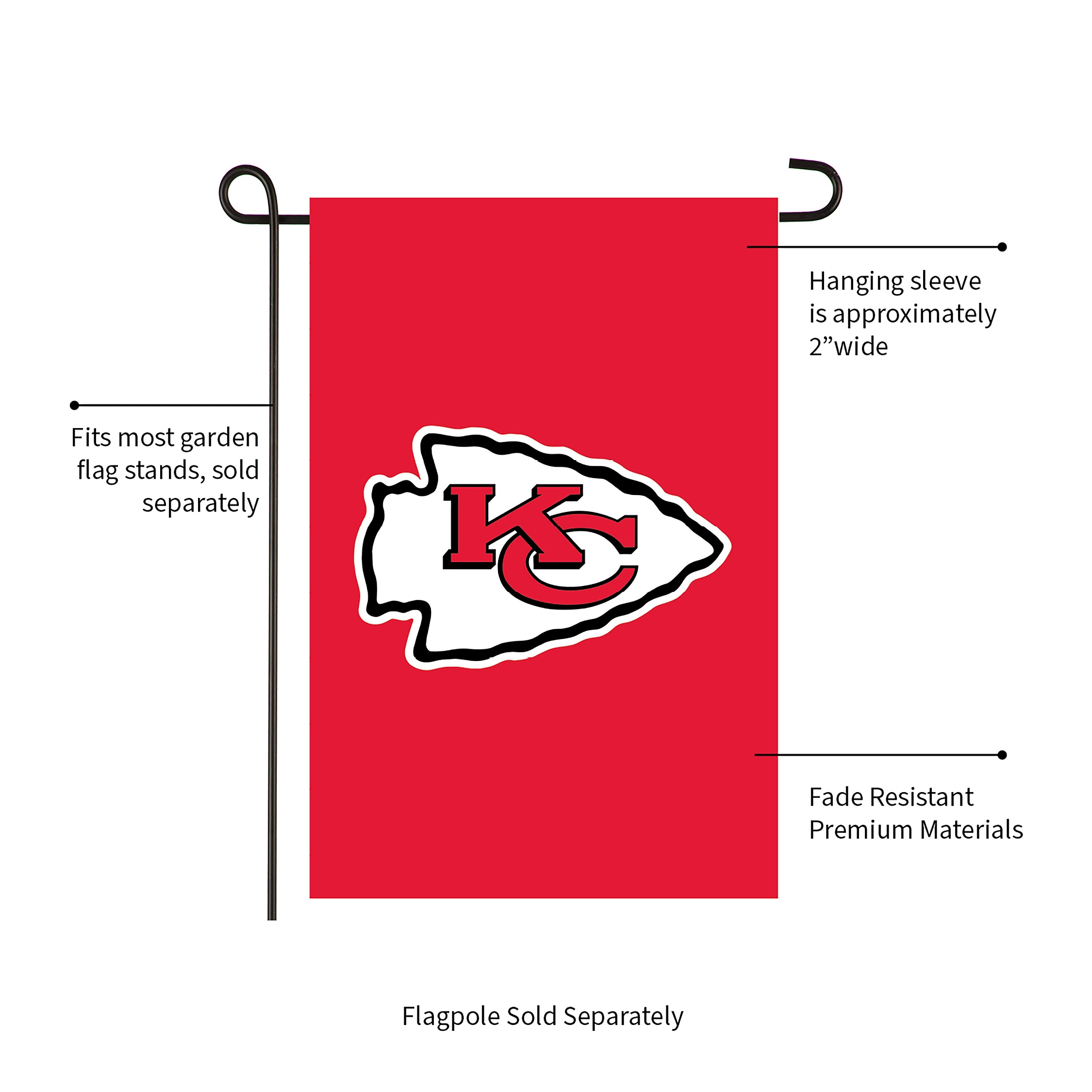 Kansas City Chiefs Applique Garden Flag