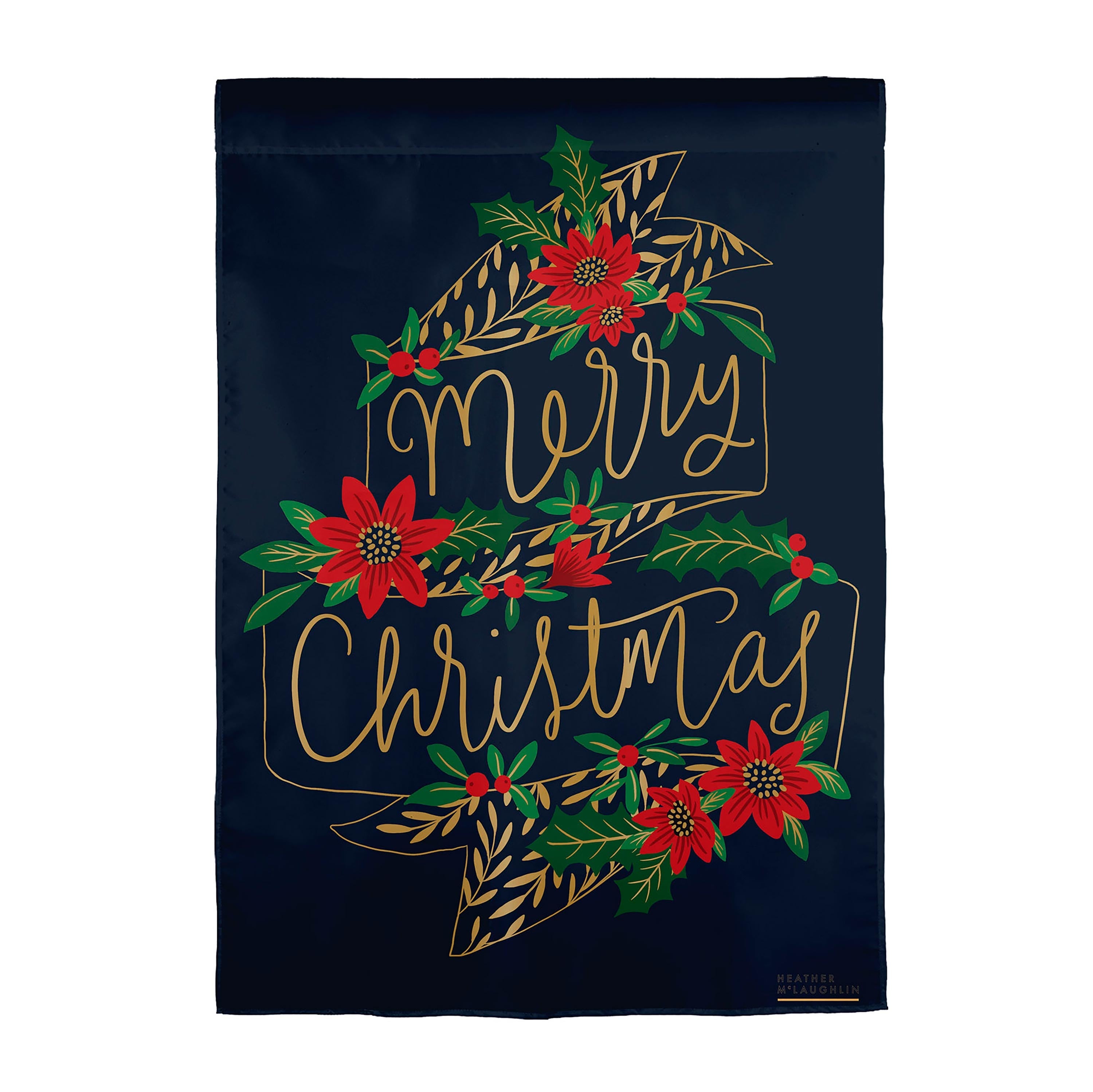 Merry Christmas Lustre Garden Flag