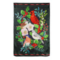 Winter Bird Friends Lustre House Flag