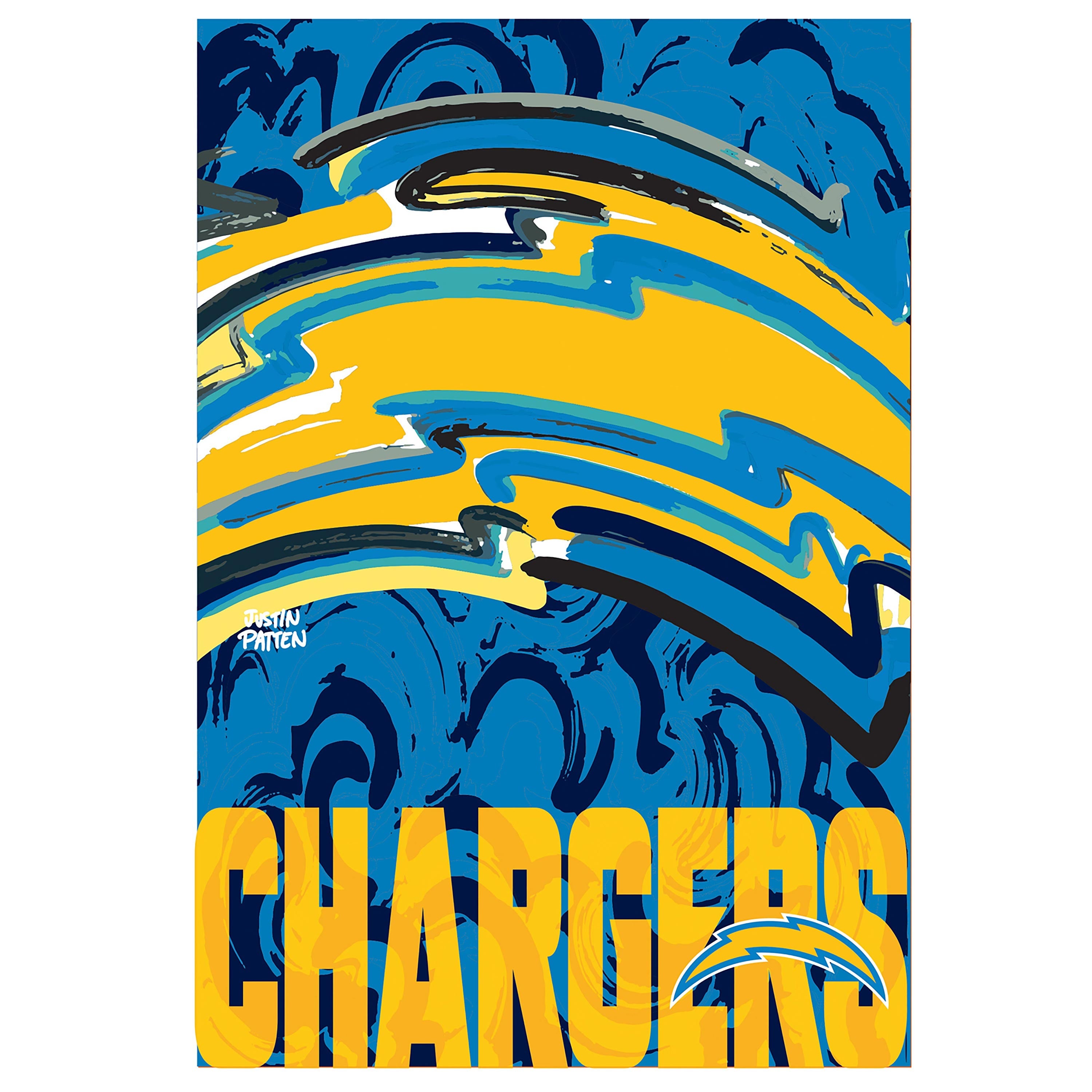 Los Angeles Chargers, Suede GDN, Justin Patten Logo