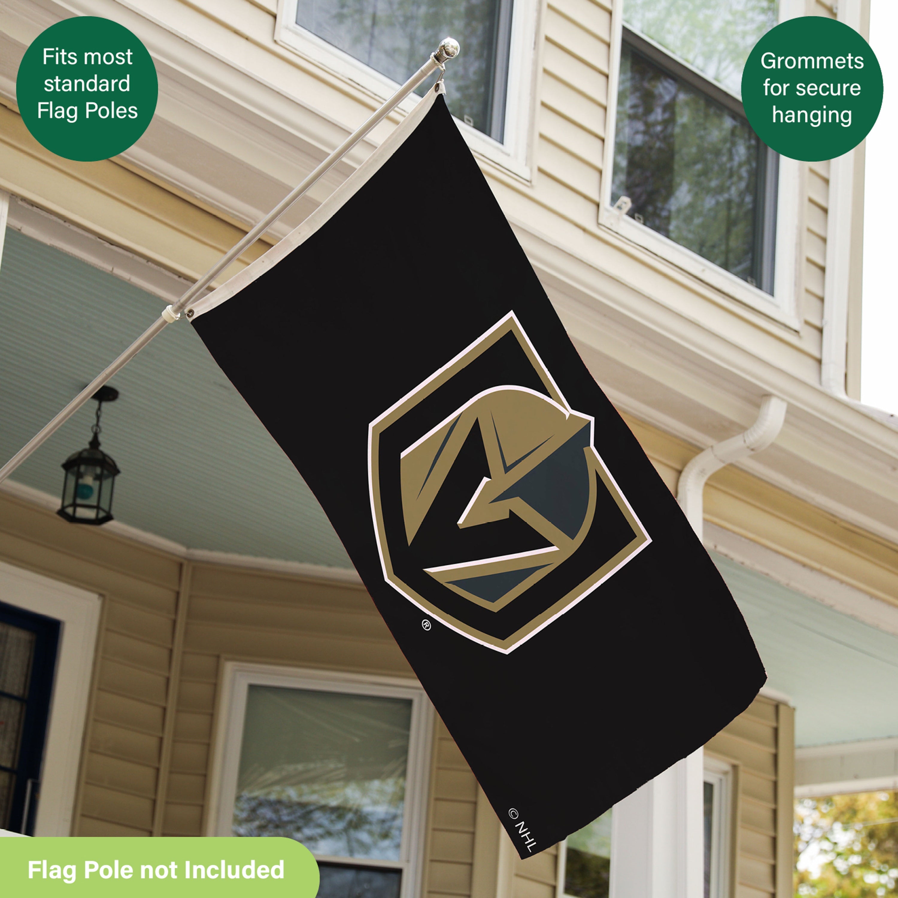 3'x5' Single Sided Flag w/ 2 Grommets, Vegas Golden Knights