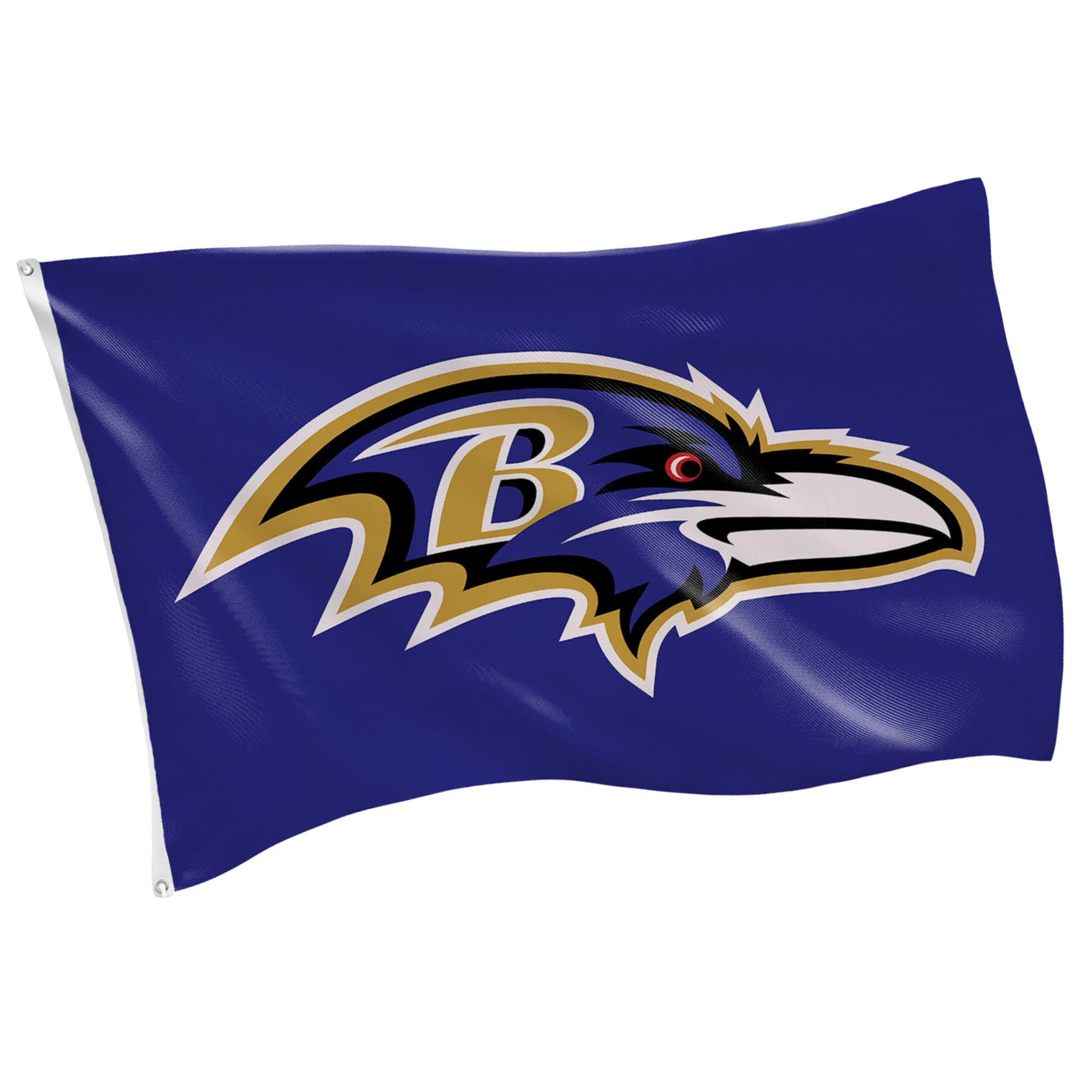 Baltimore Ravens Single Sided Flag w/ 2 Grommets, 3'x5'