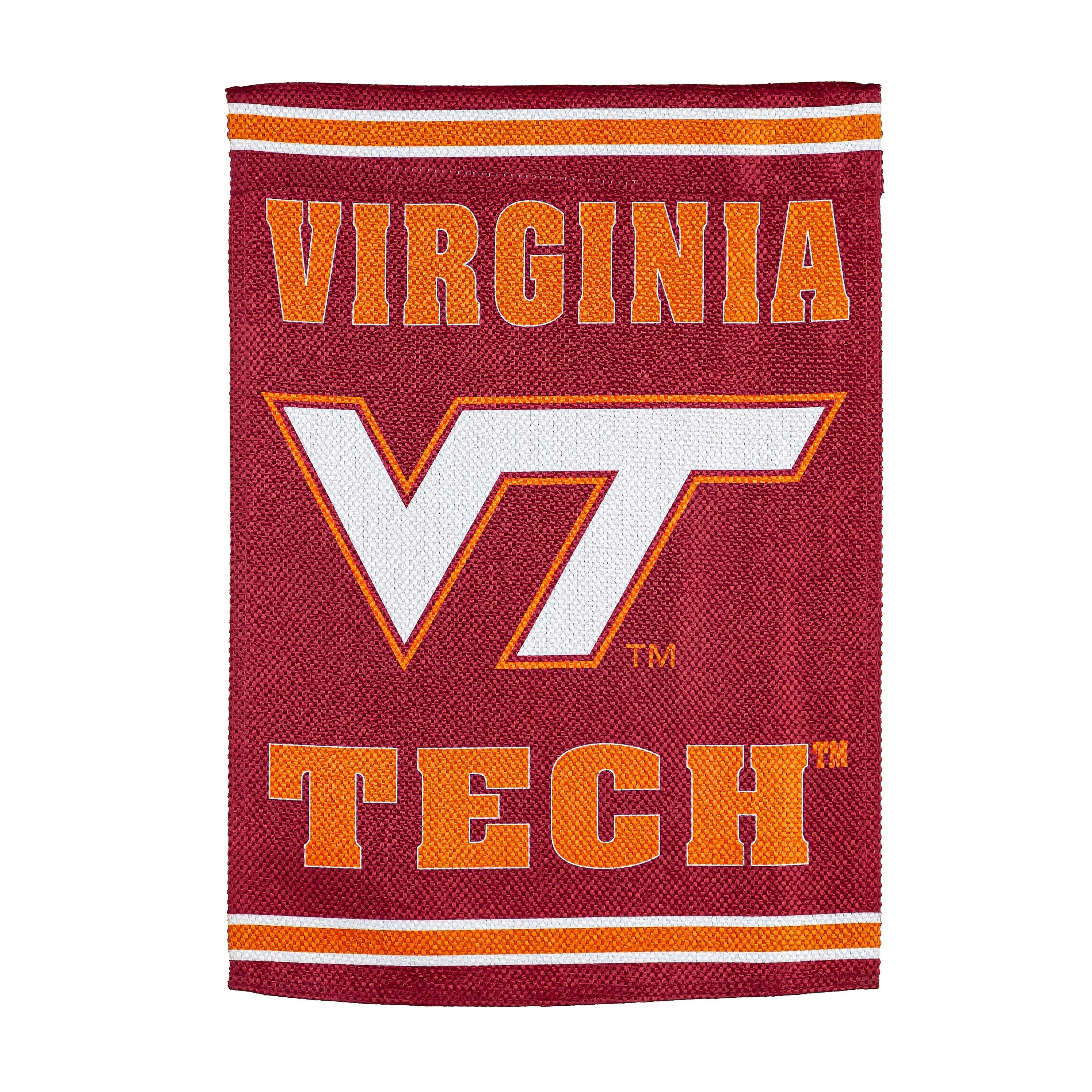 Virginia Tech Embossed Suede House Flag