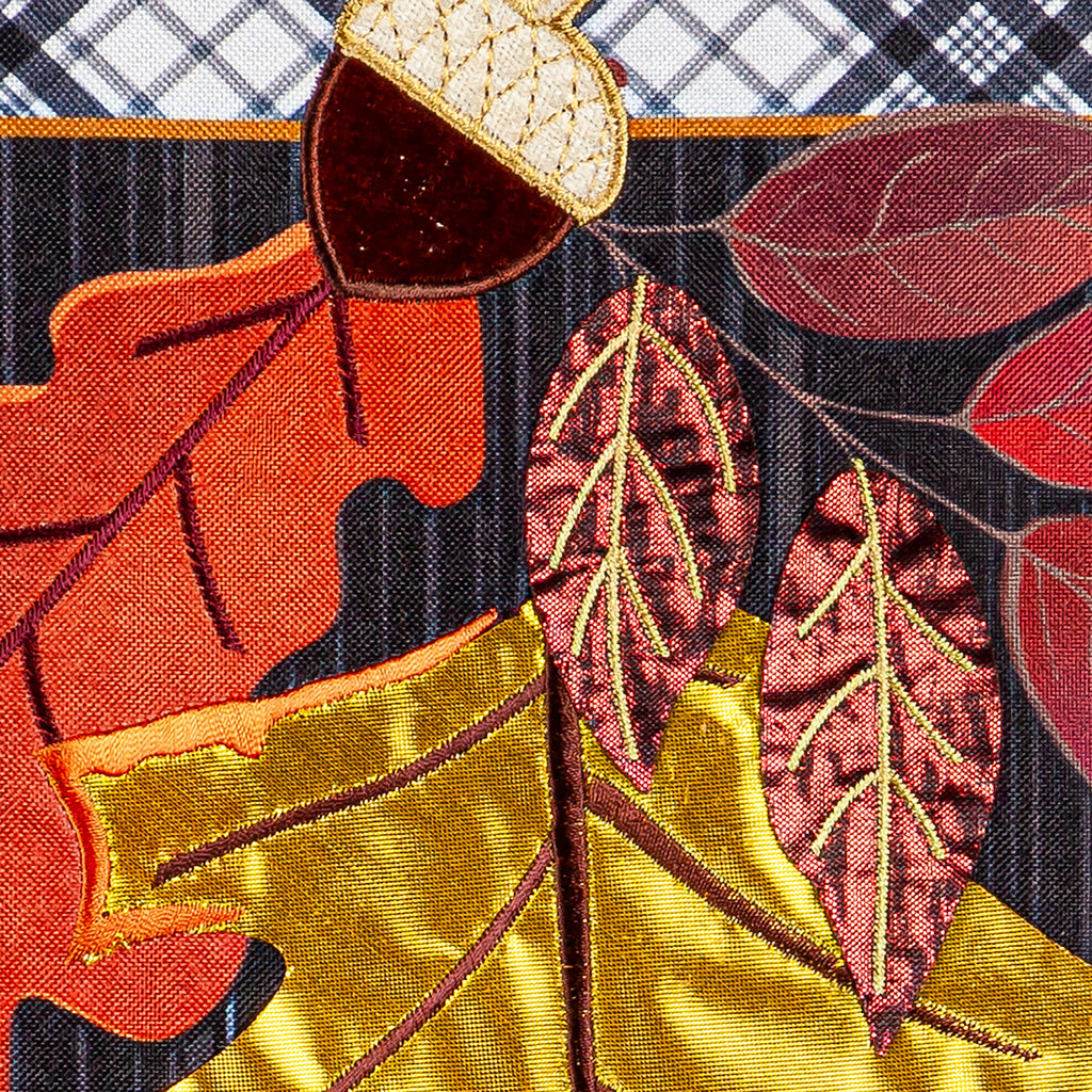 Welcome Autumn Leaves Garden Linen Flag