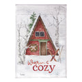 Warm & Cozy Burlap Garden Flag