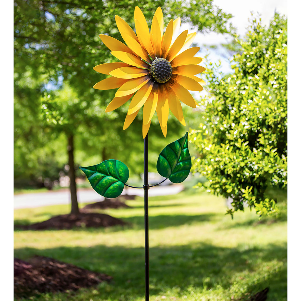 Hillside Pasture Wind Spinner, Sunflower Statement Wind Spinner, 75"H