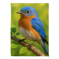 Eastern Blue Bird Suede House Flag
