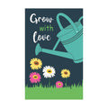 Grow with Love Watering Can Basic Applique House Flag
