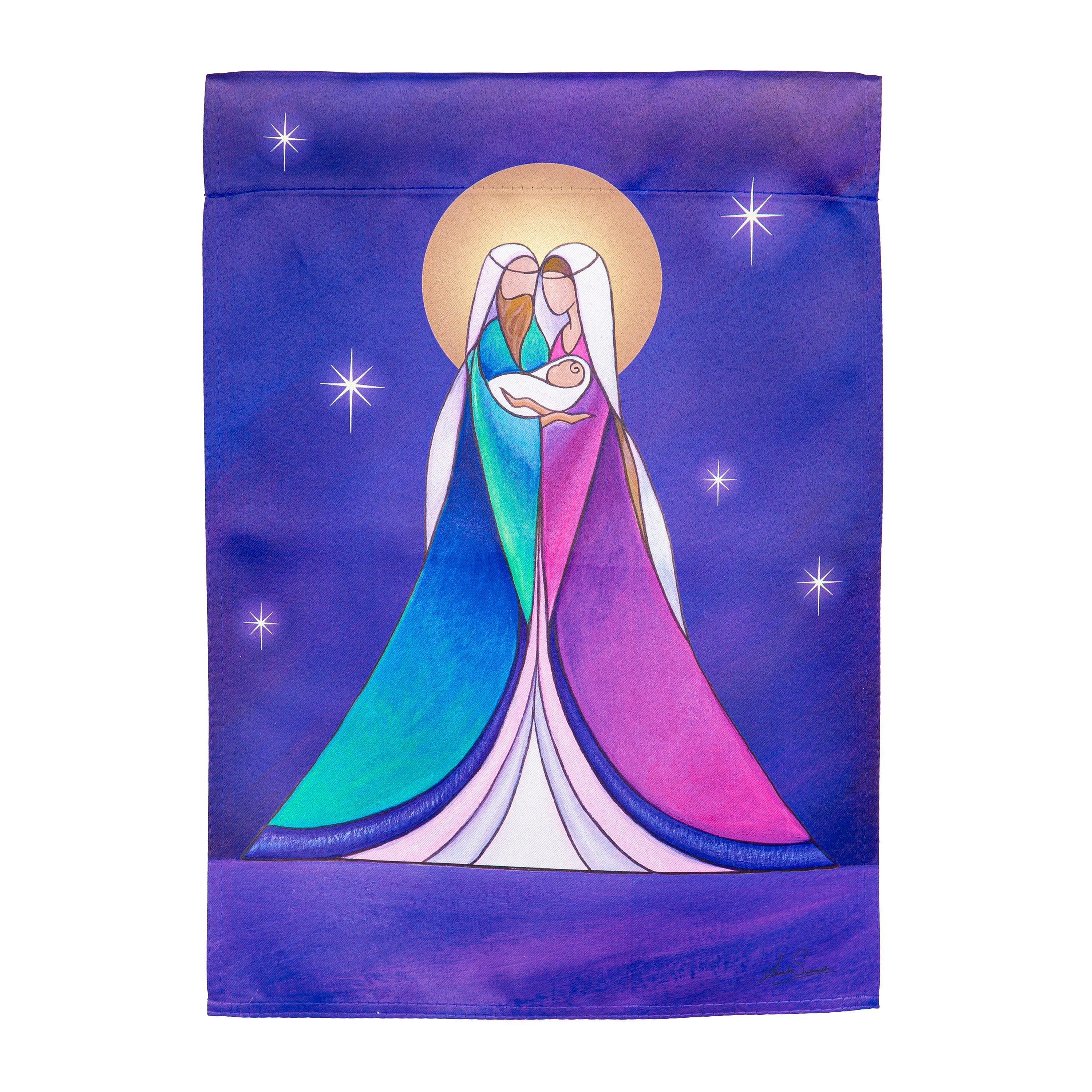 Holy Family Suede House Flag