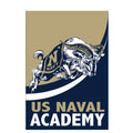 US Naval Academy Burlap Flag House Size